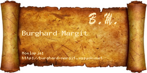 Burghard Margit névjegykártya