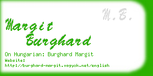 margit burghard business card